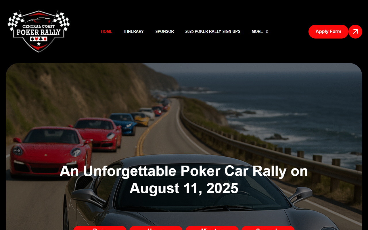 2025pokerrally.com screenshot