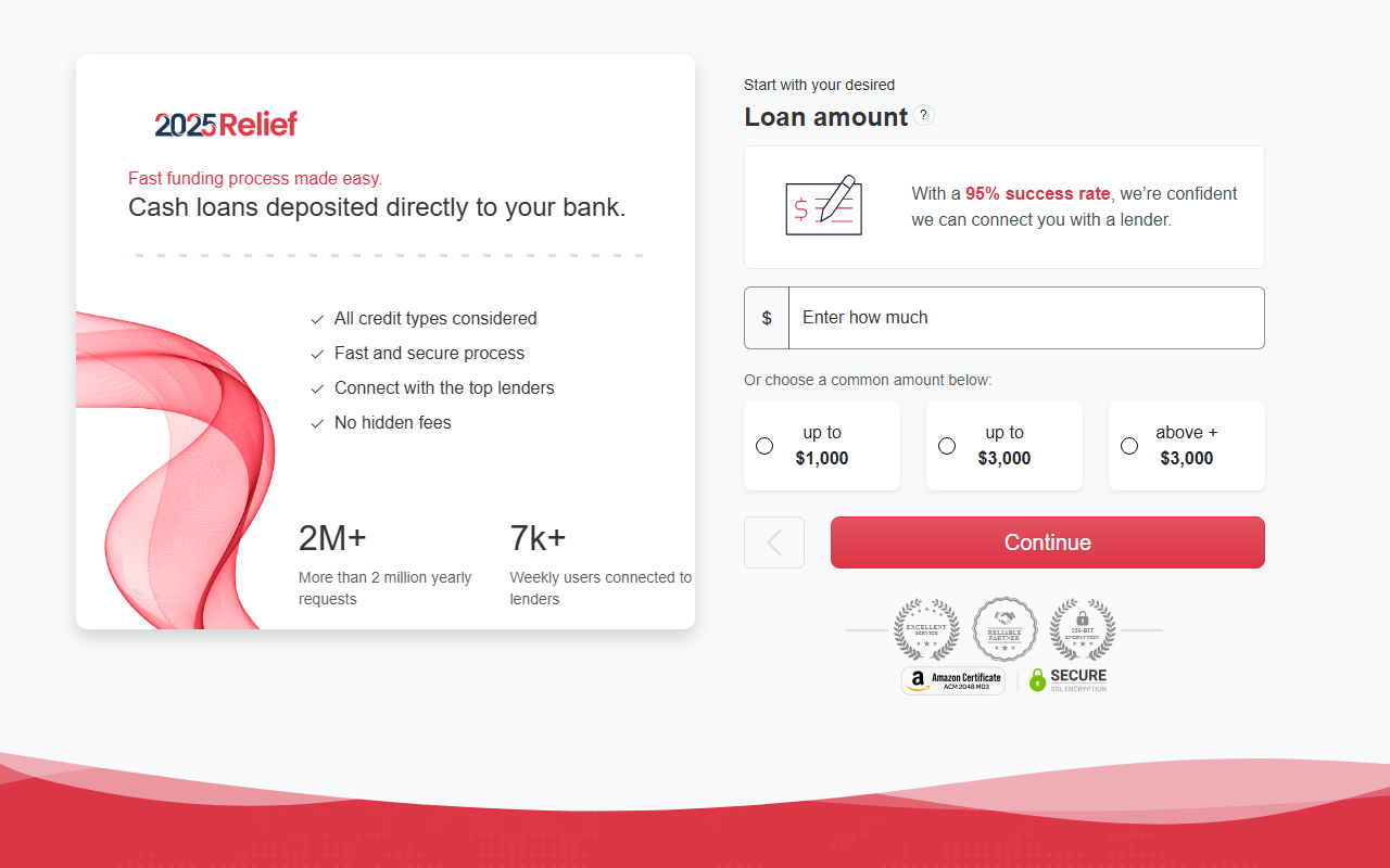 2025relief.com screenshot