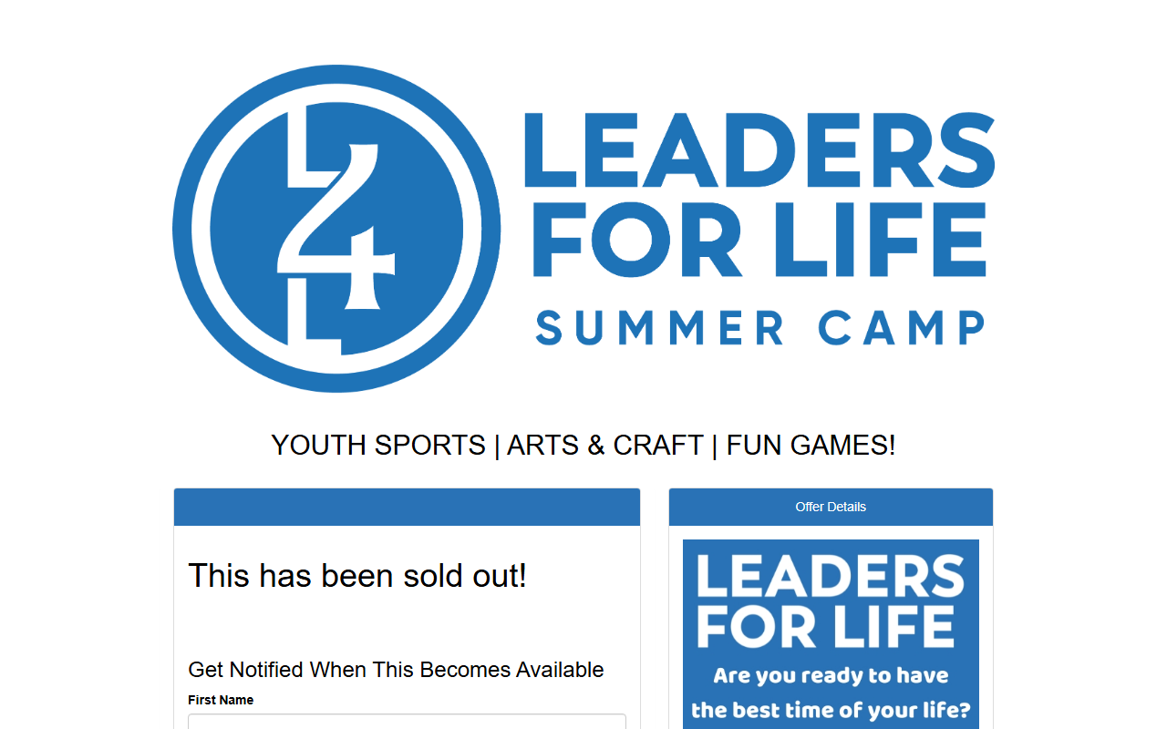 2025summercamp.com screenshot