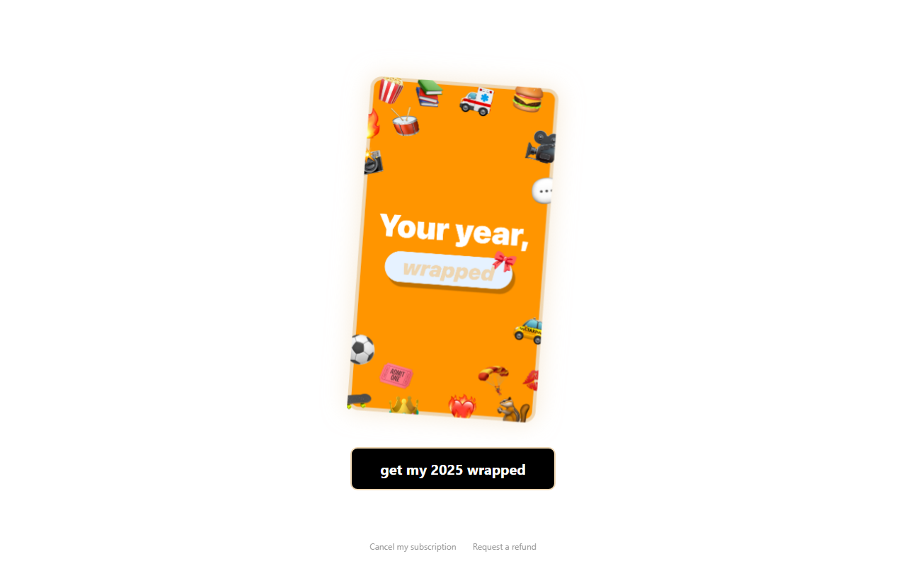 2025wrapped.com screenshot
