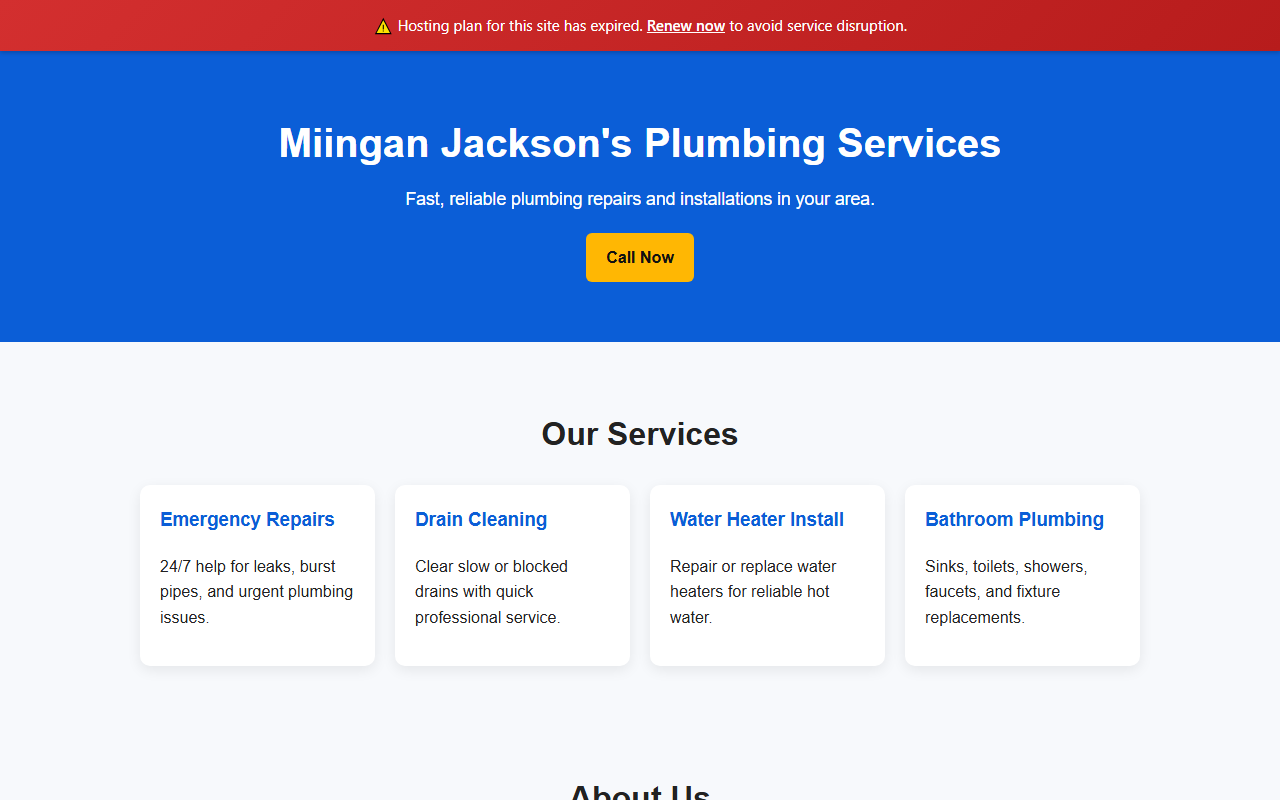 2026cityplumbers.com screenshot