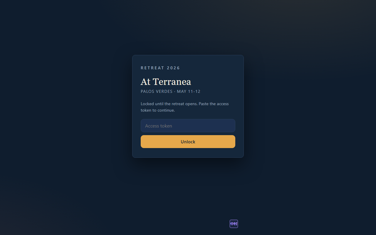 2026retreat.com screenshot