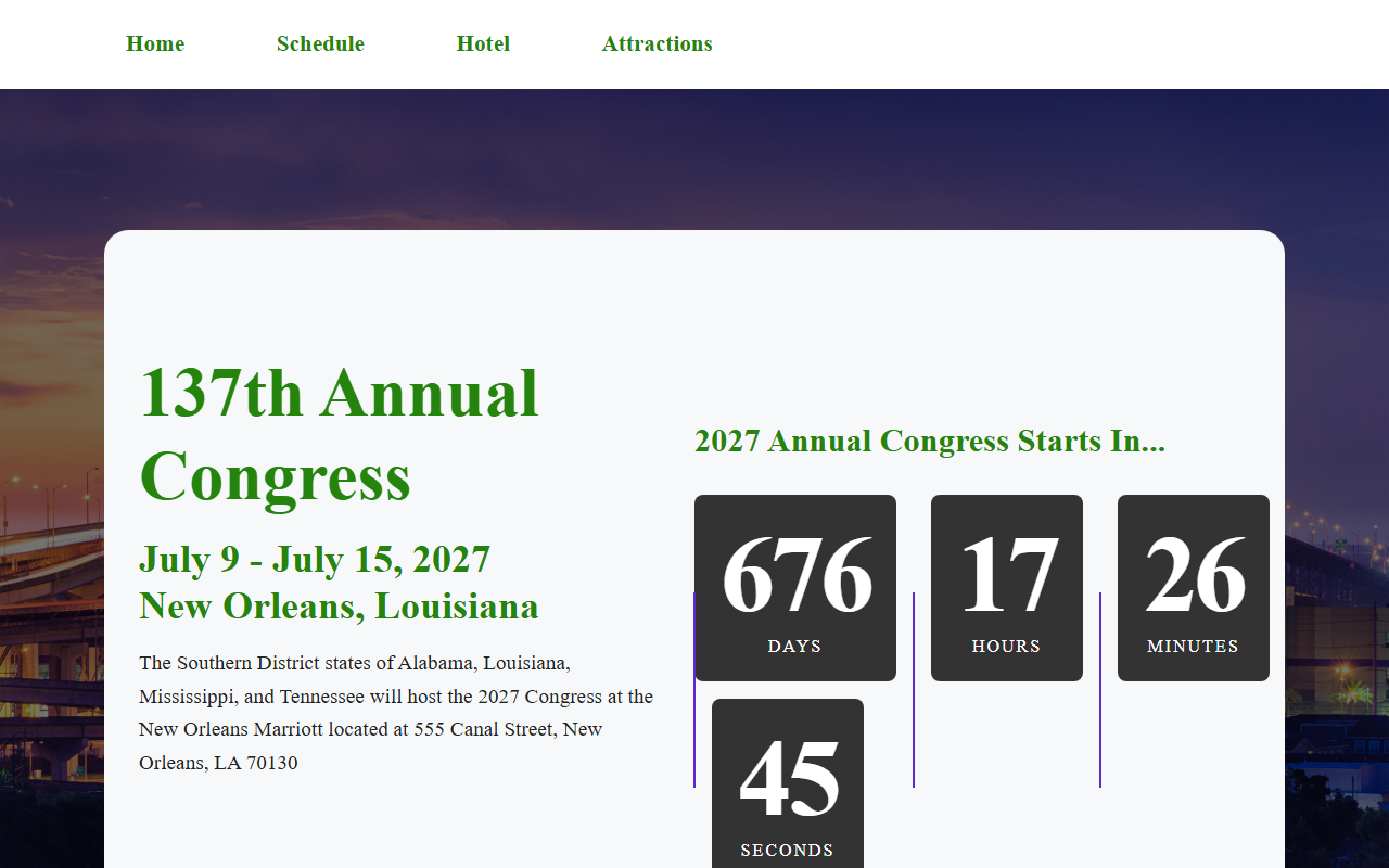2027congress.com screenshot