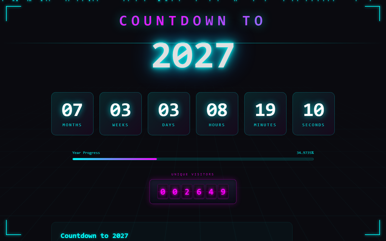 2027countdown.com screenshot