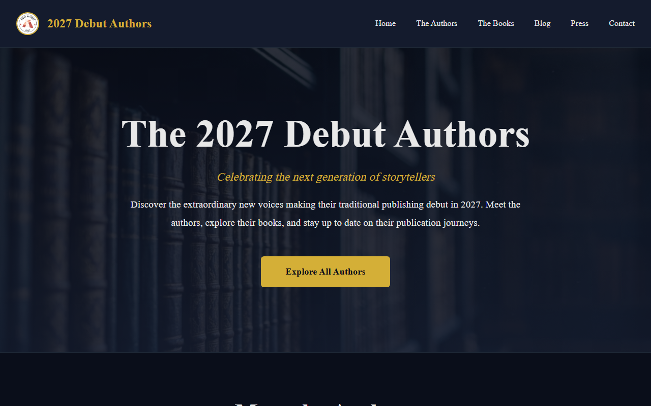 2027debutauthors.com screenshot