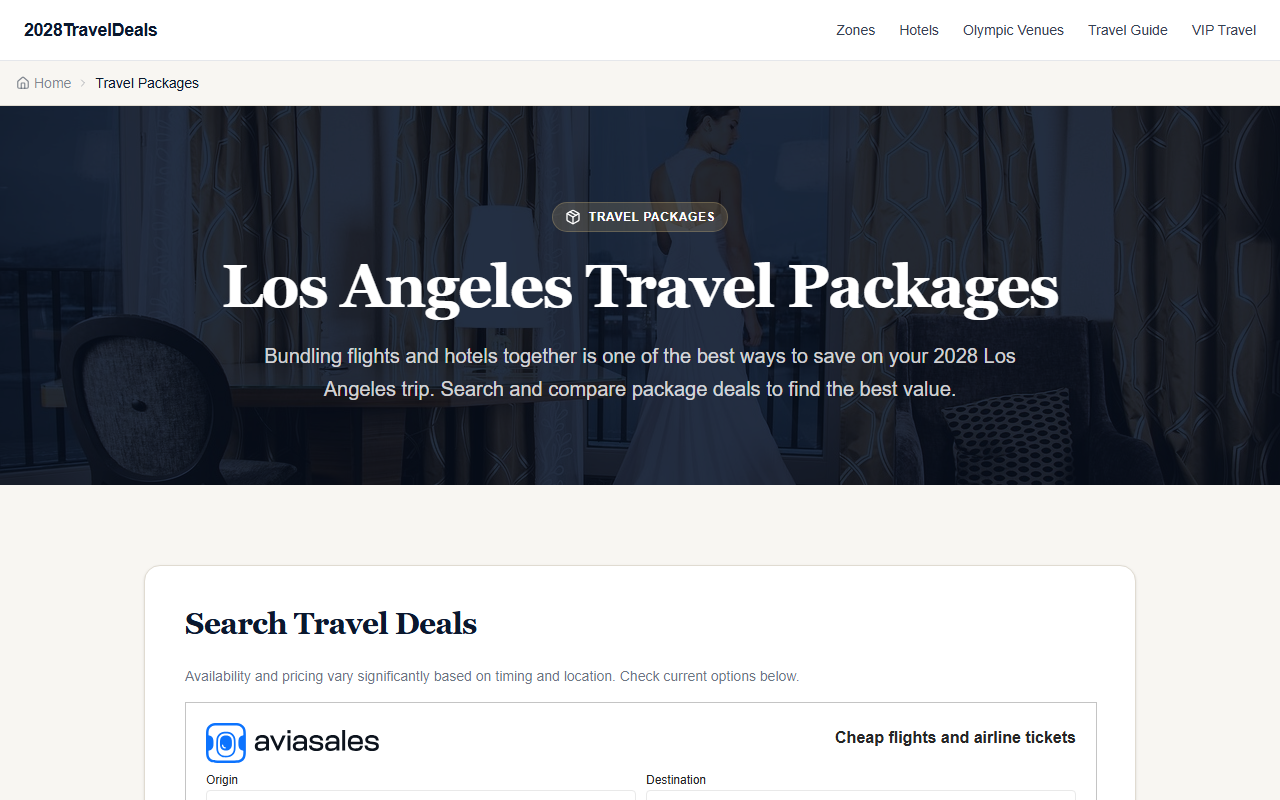 2028packages.com screenshot