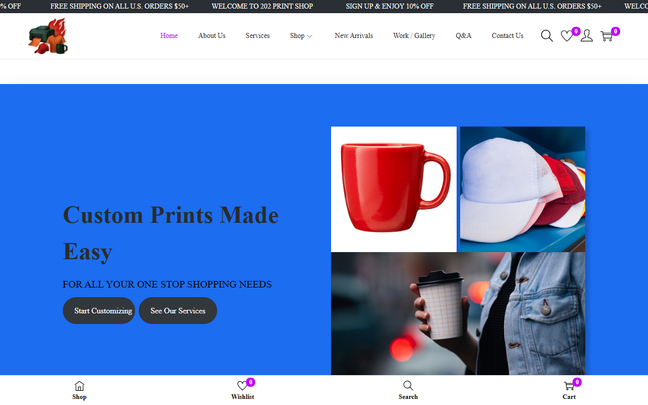 202printshop.com screenshot