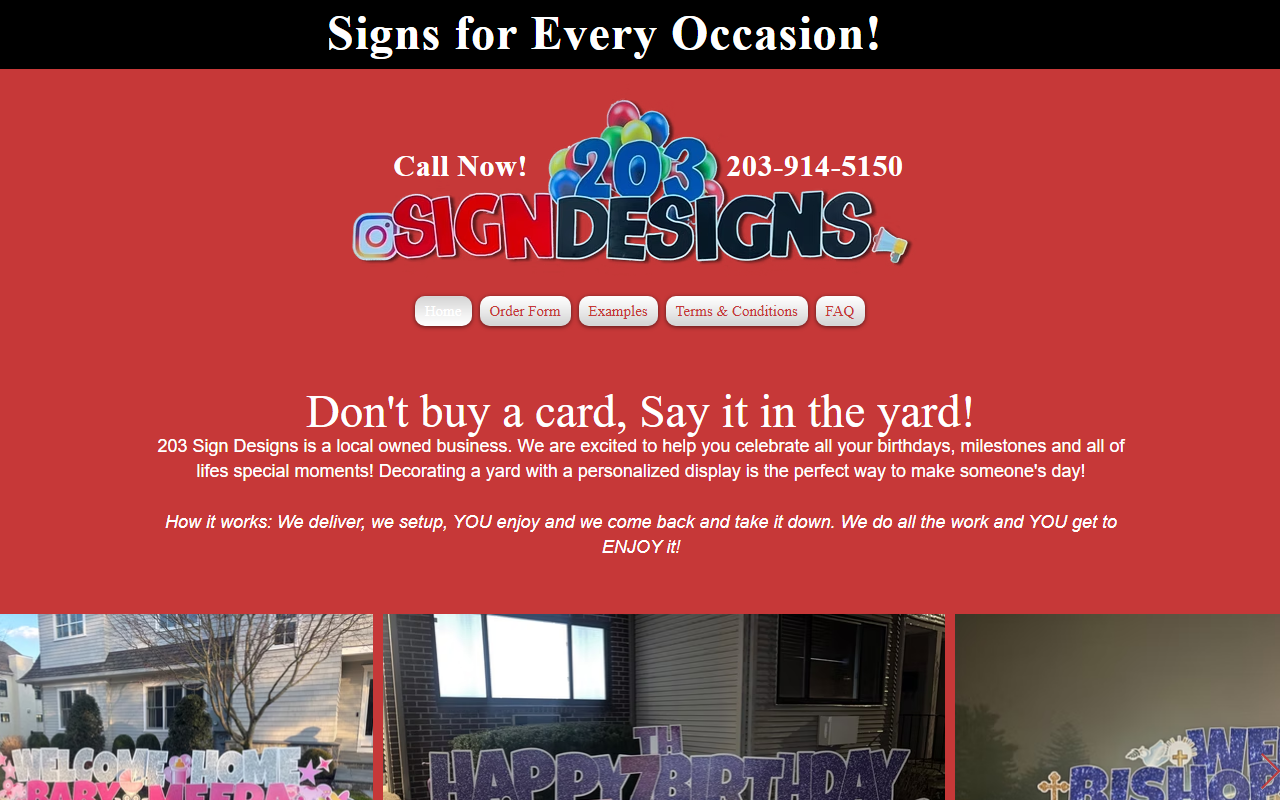 203-sign-designs.com screenshot
