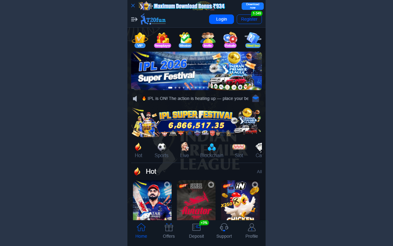 2034cricket.com screenshot