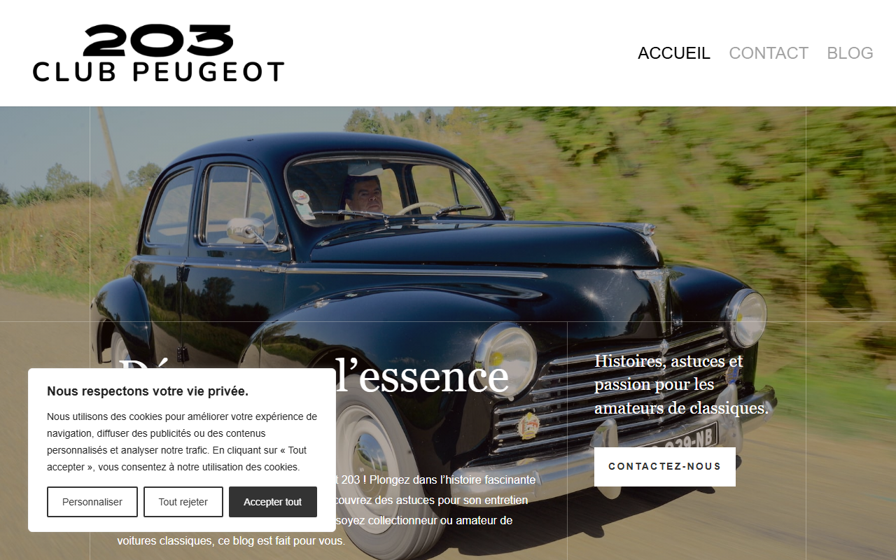 203clubpeugeot.com screenshot