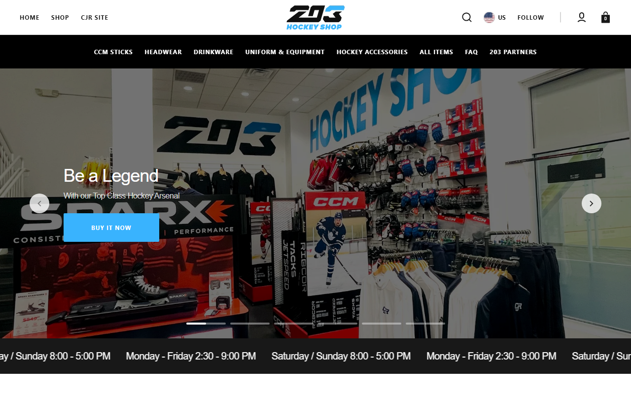 203hockeyshop.com screenshot