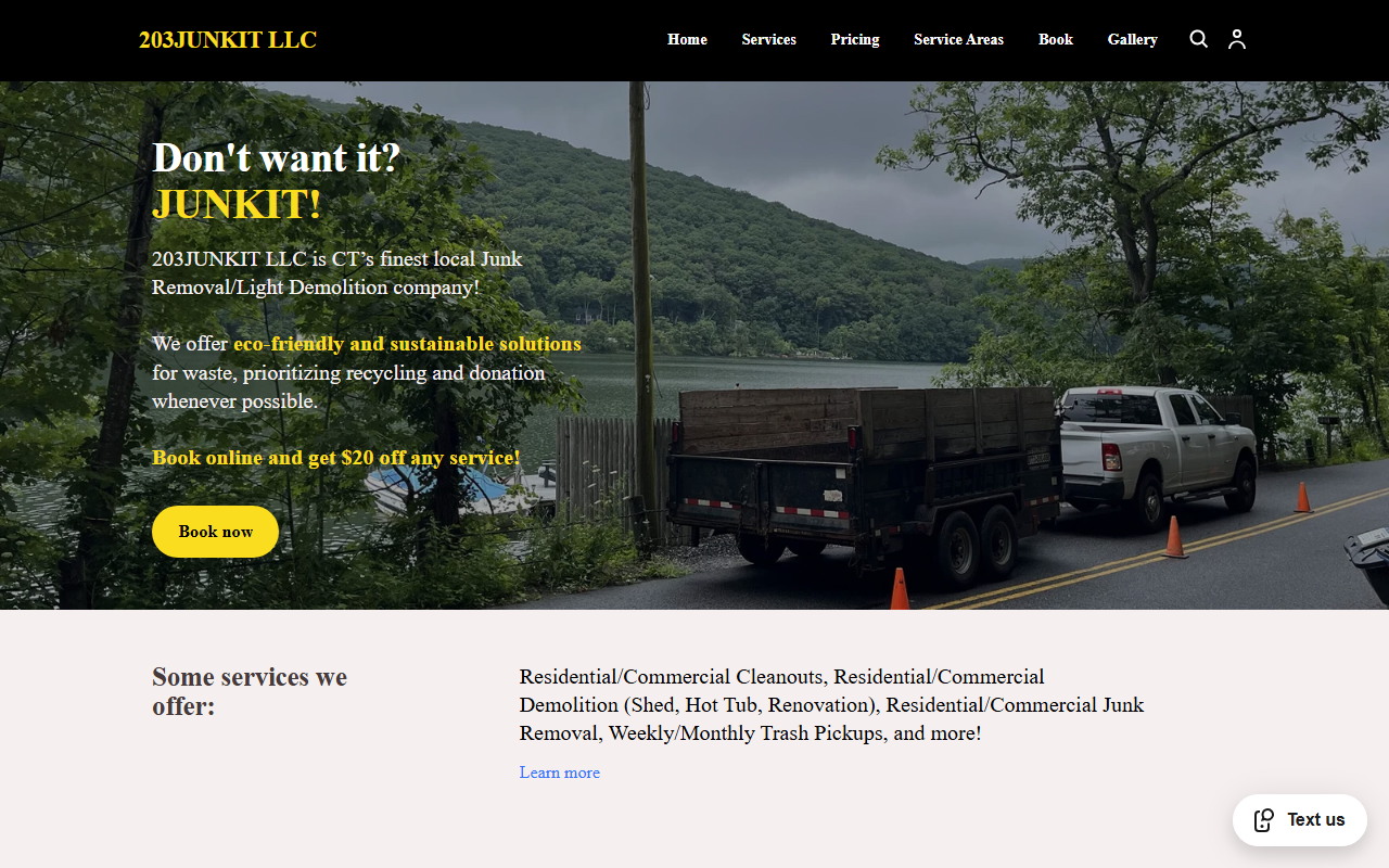 203junkitllc.com screenshot