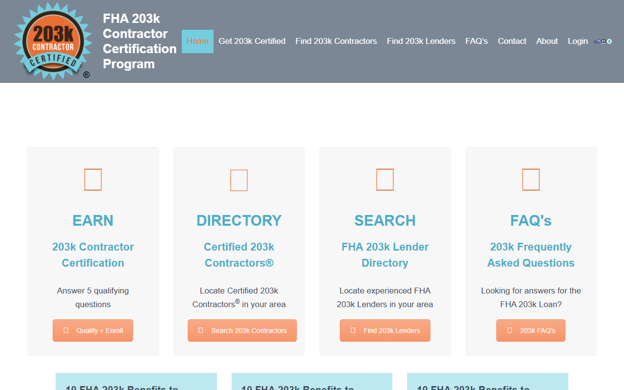 203kcontractors.com screenshot