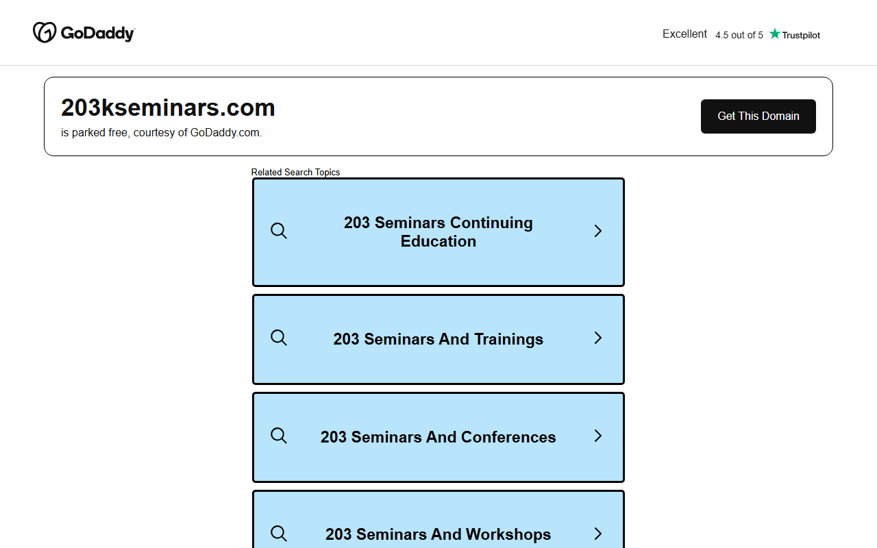 203kseminars.com screenshot