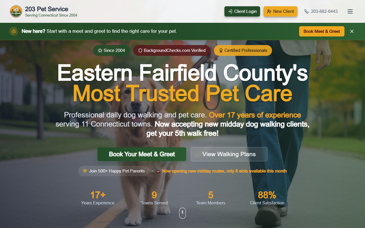 203petcare.com screenshot