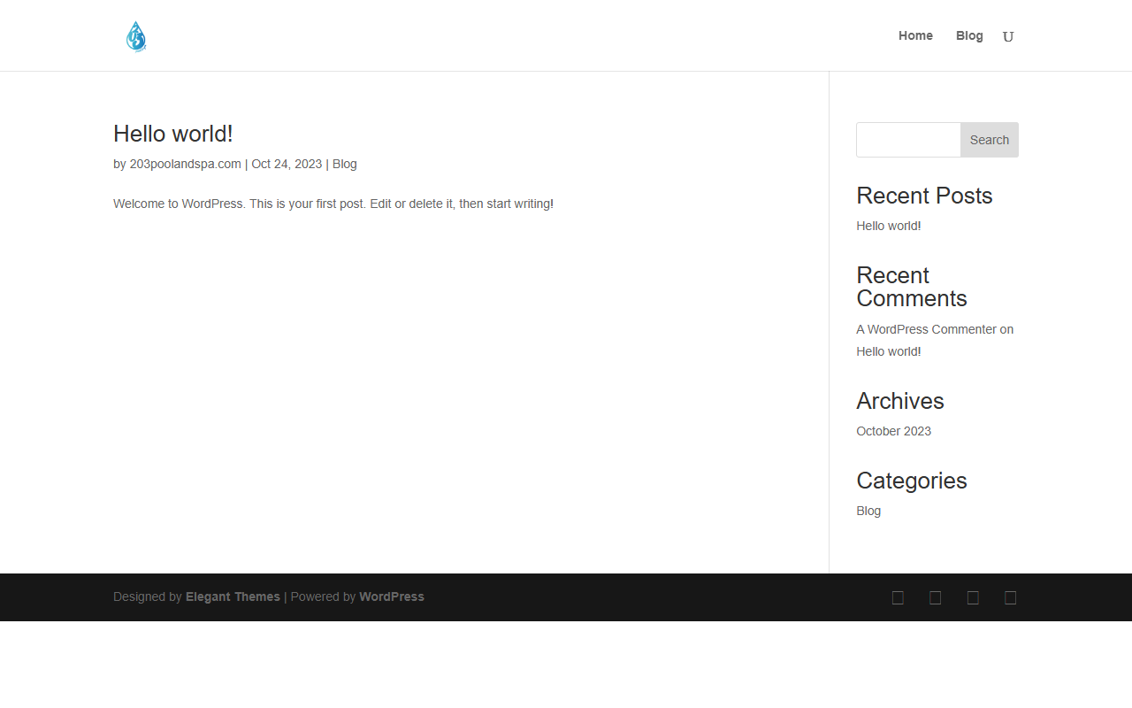 203poolandspa.com screenshot