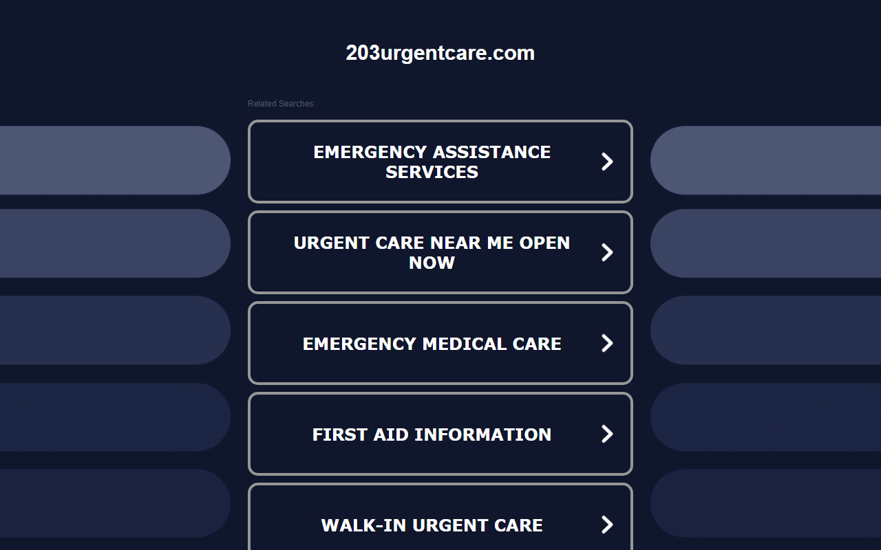 203urgentcare.com screenshot