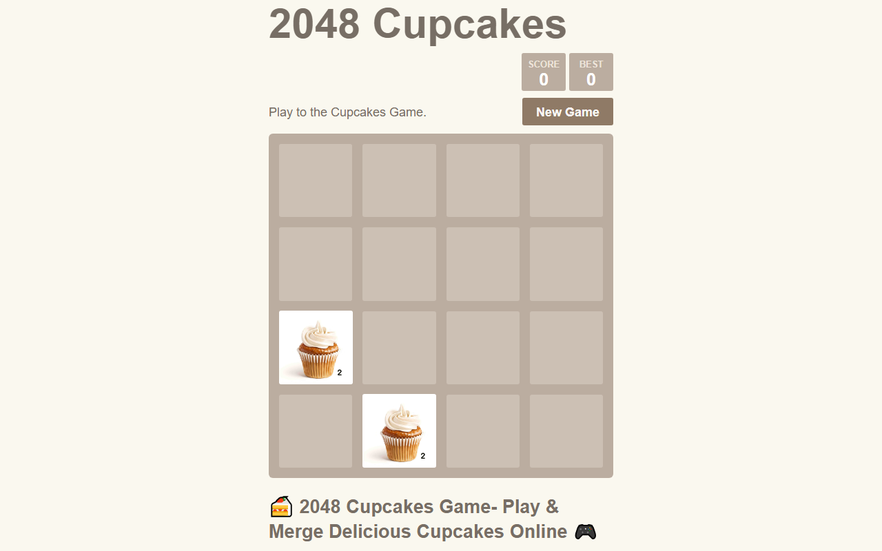 2048cupcakesfun.com screenshot