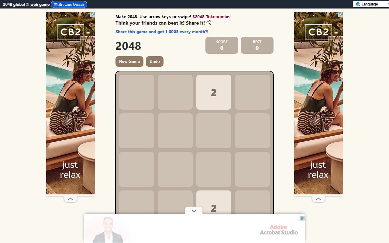 2048global.com screenshot
