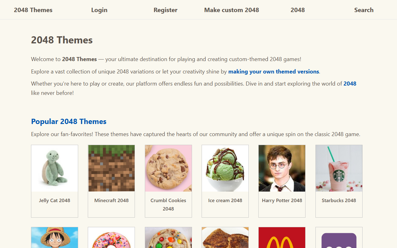 2048themes.com screenshot