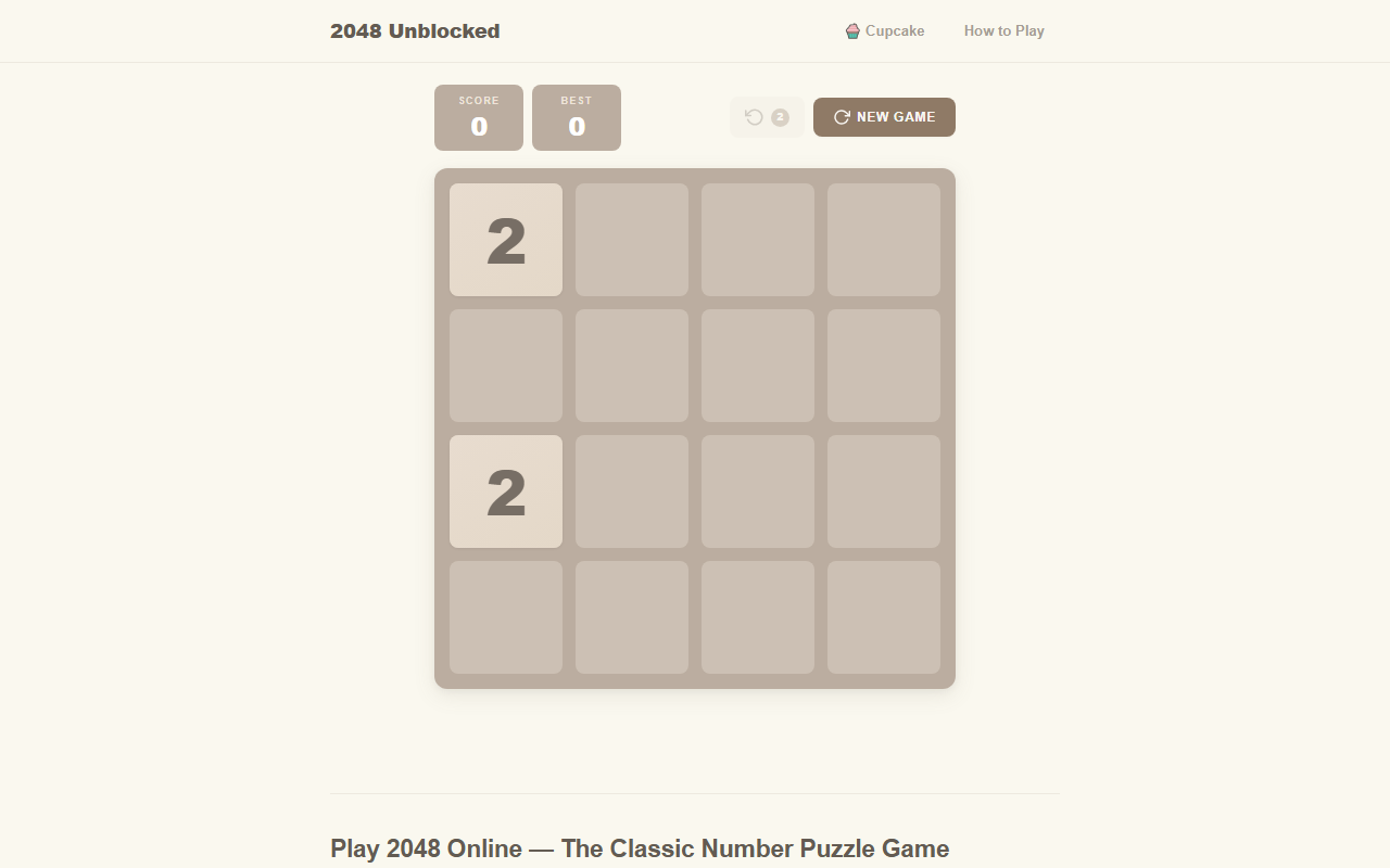 2048unblocked.com screenshot