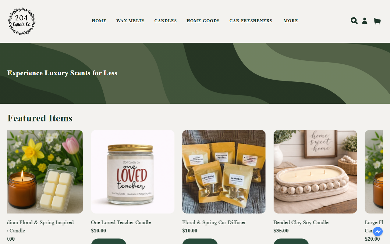 204candleco.com screenshot