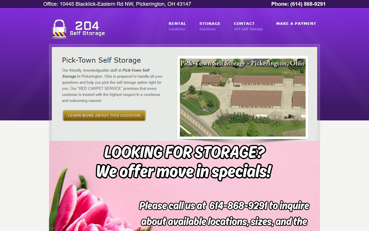 204storage.com screenshot