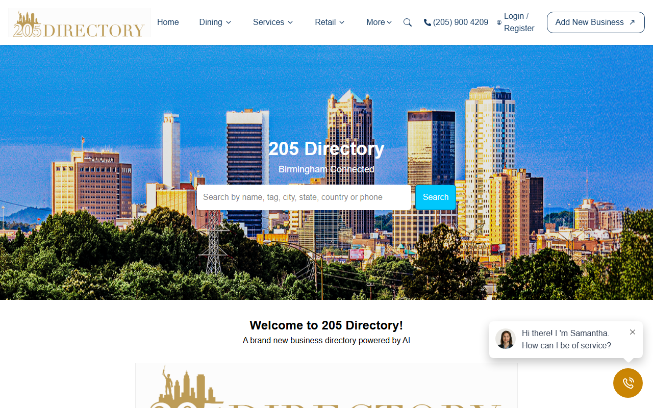 205directory.com screenshot