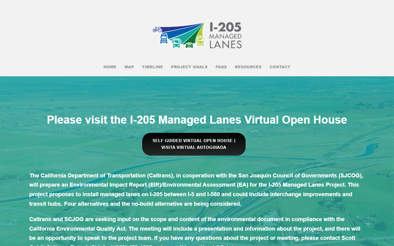 205managedlanes.com screenshot