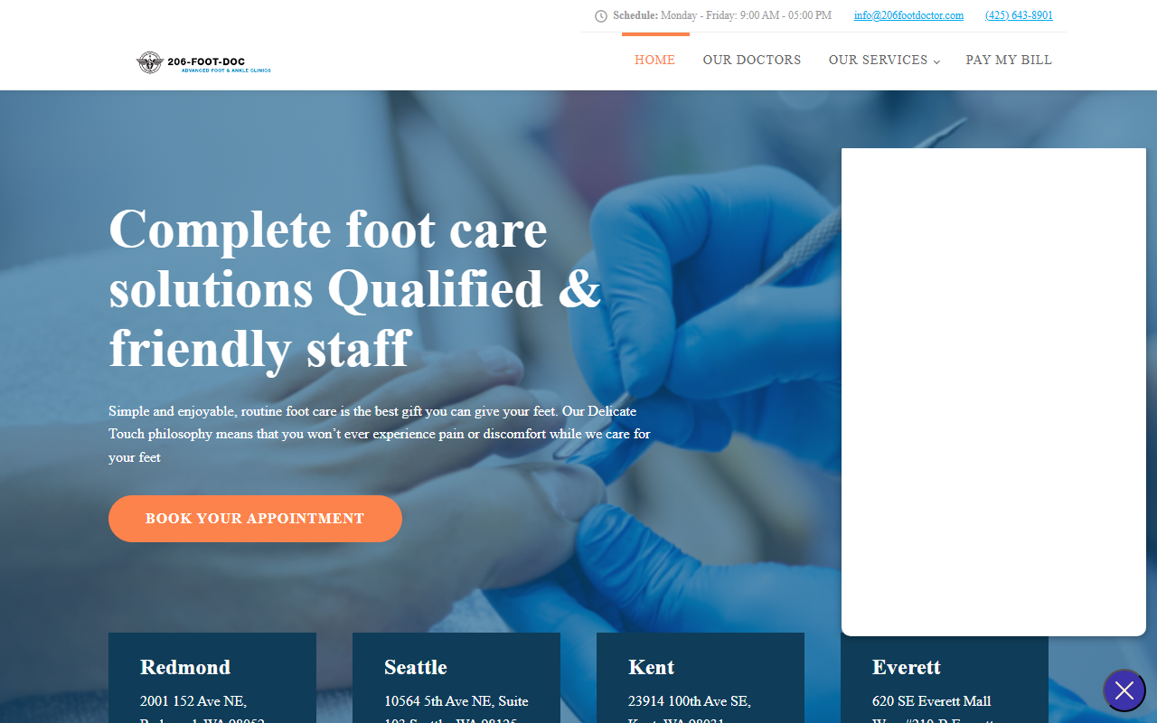 206footdoctor.com screenshot