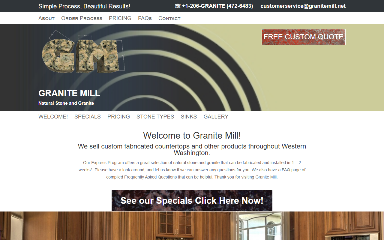 206granite.com screenshot