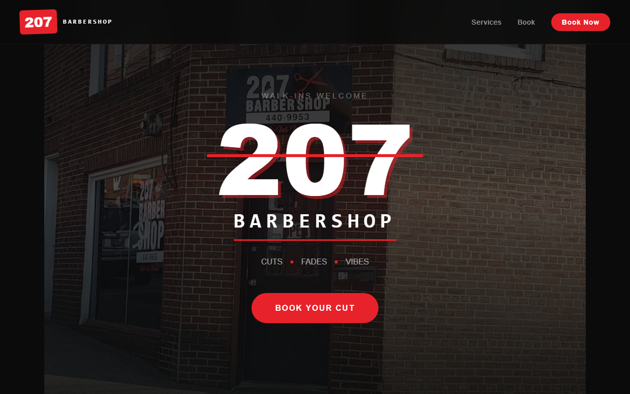 207-barbershop.com screenshot