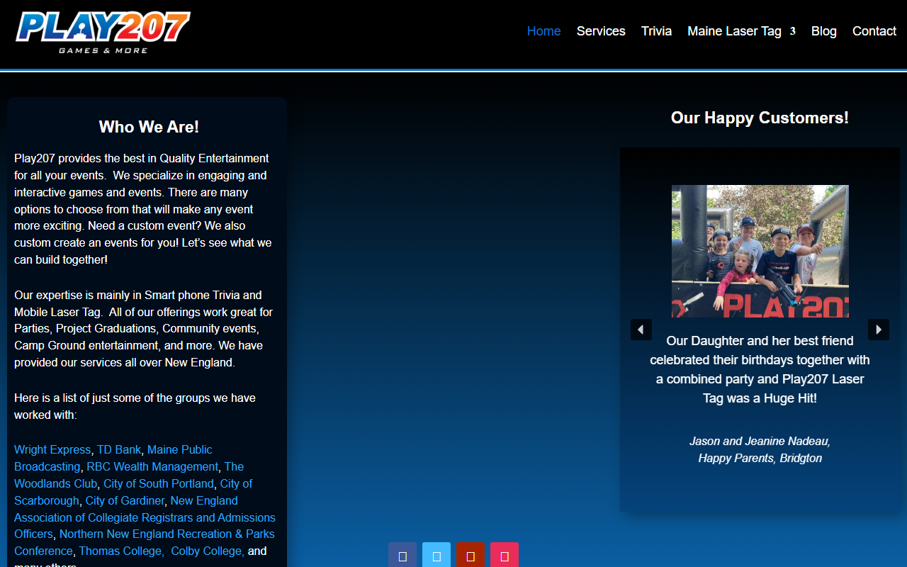 207lasertag.com screenshot