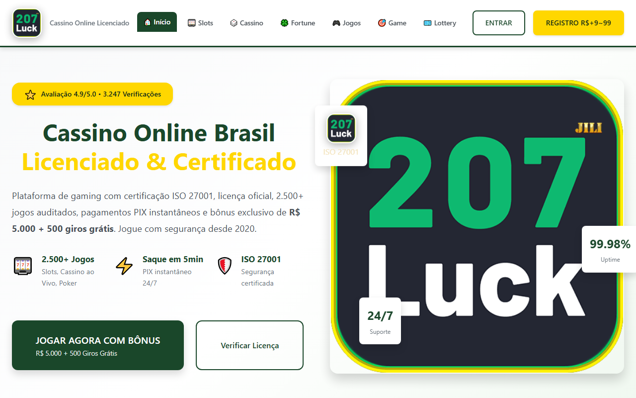 207luckslots.com screenshot