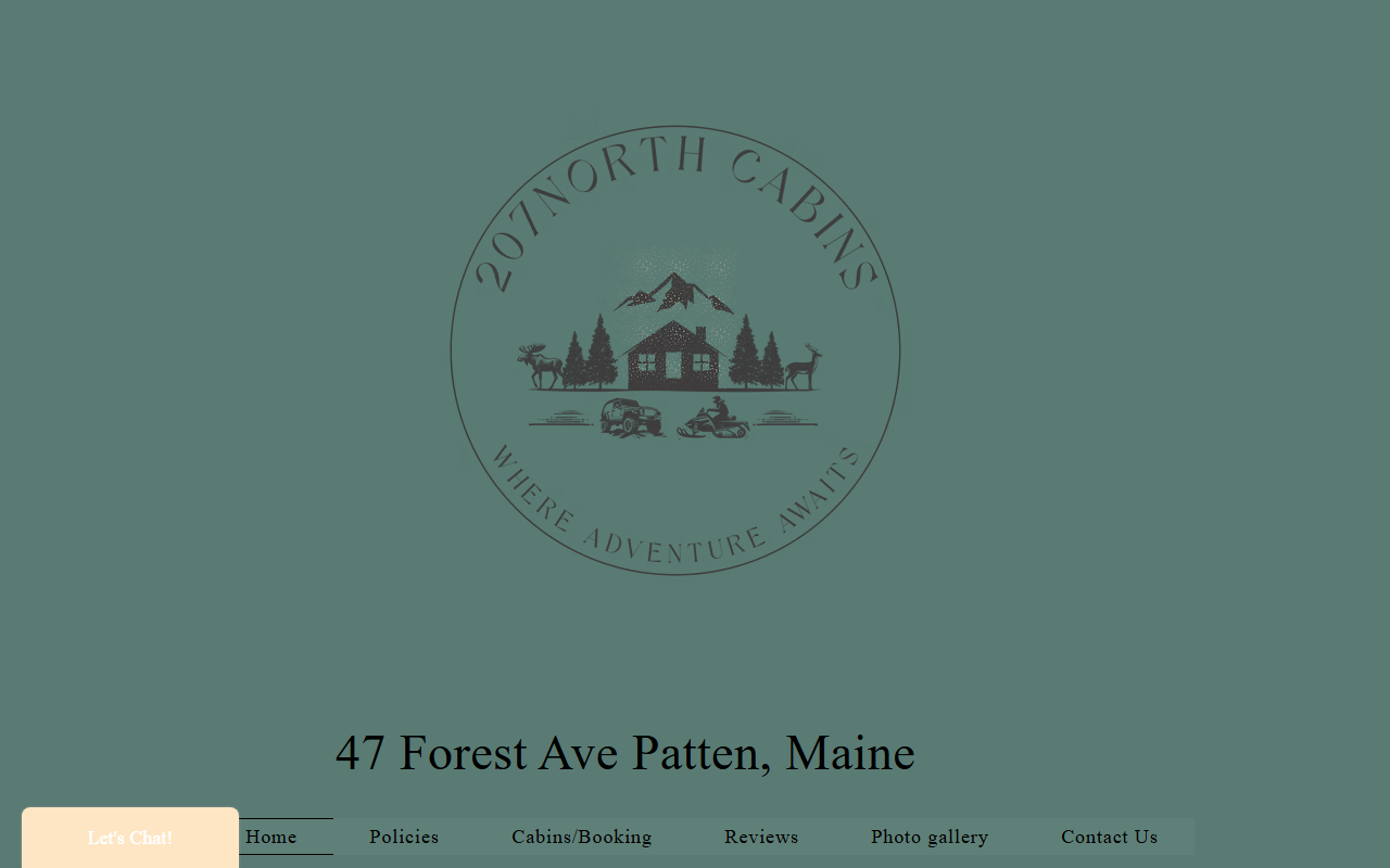 207northcabins.com screenshot