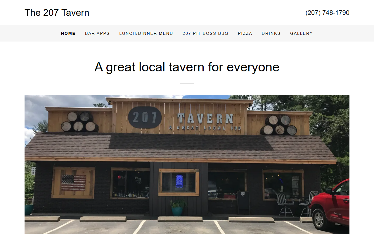 207tavernme.com screenshot