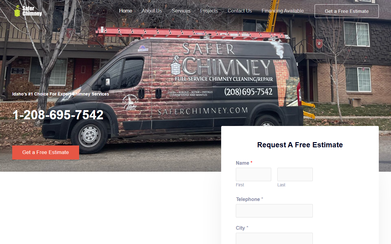 208chimneys.com screenshot