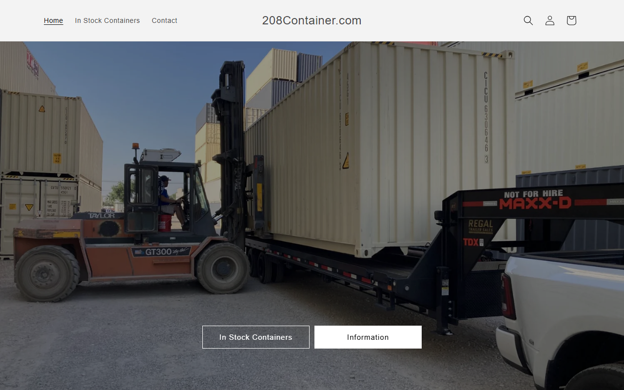 208containers.com screenshot