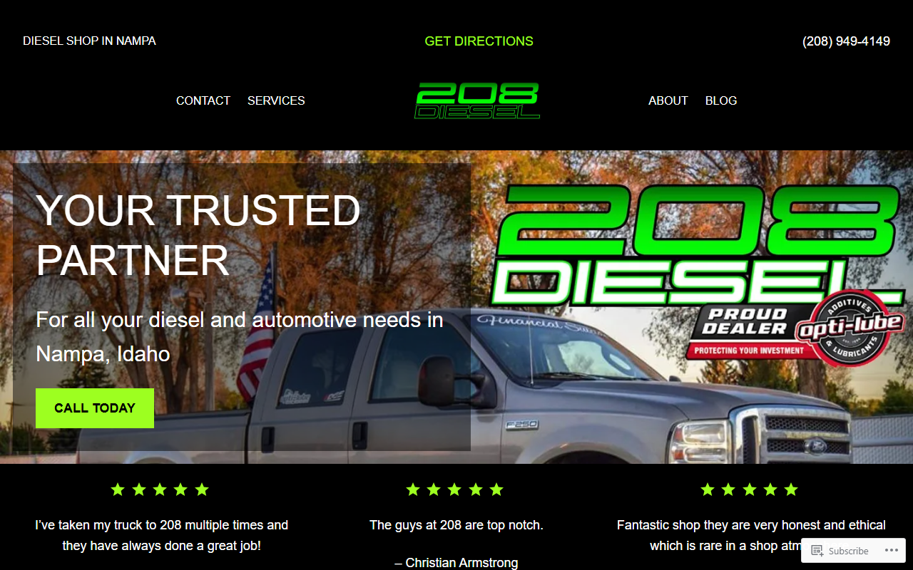 208dieselshop.com screenshot