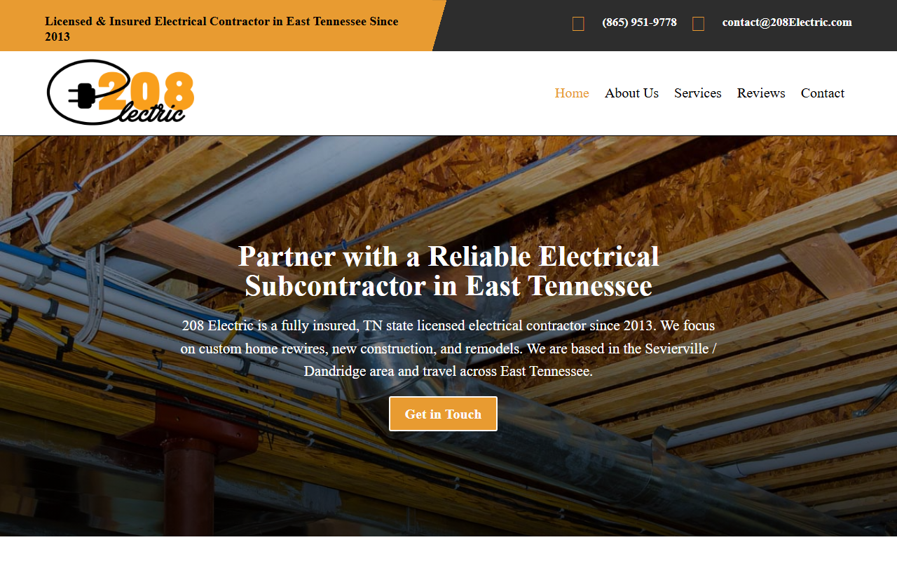 208electric.com screenshot