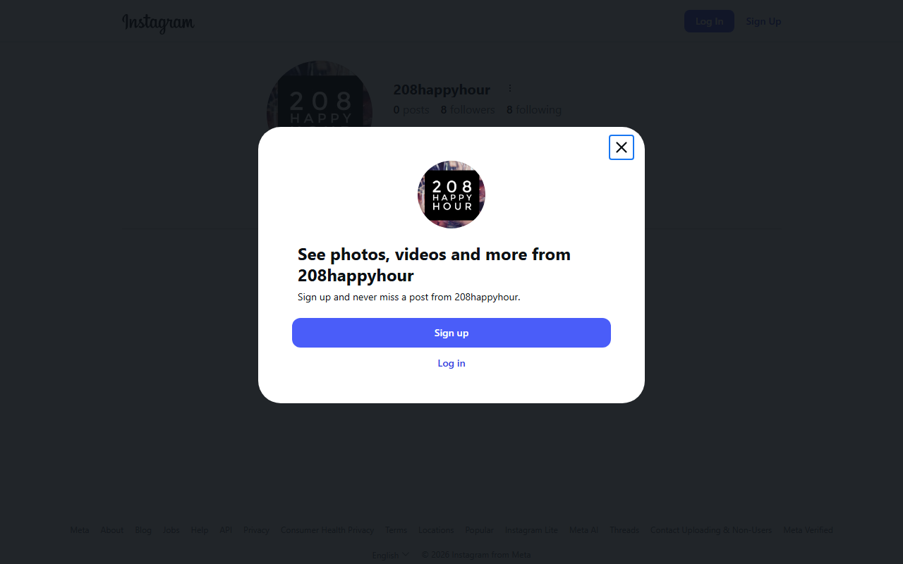 208happyhour.com screenshot