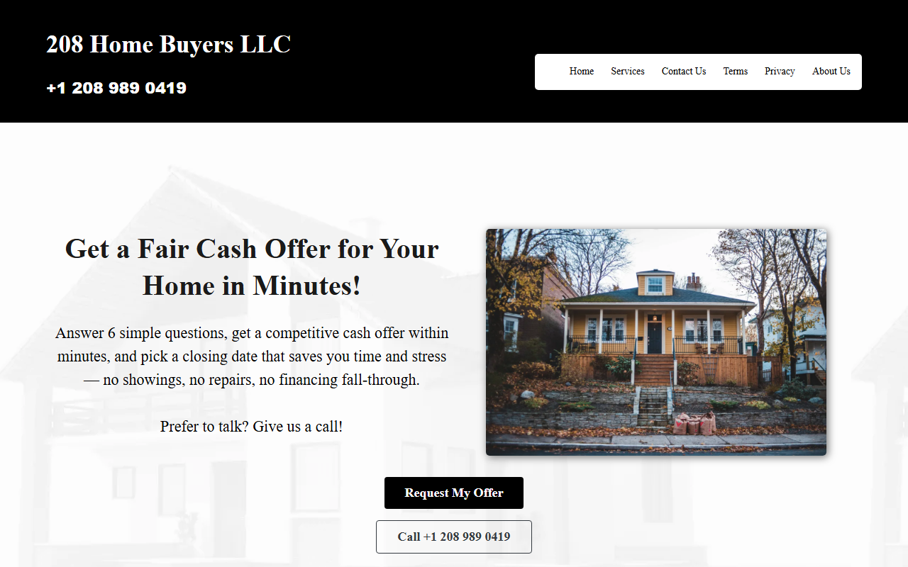 208homebuyersllc.com screenshot