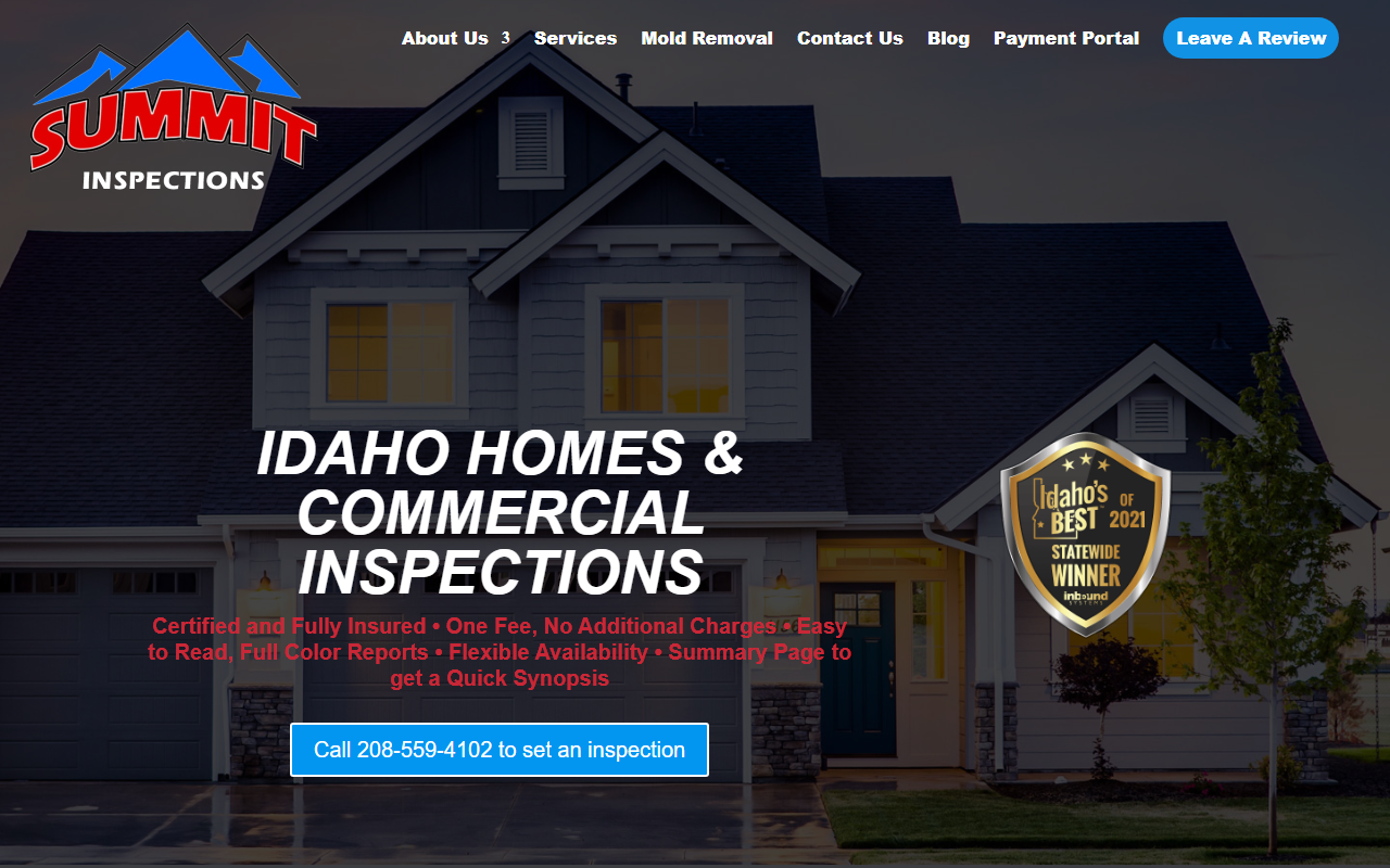208inspections.com screenshot