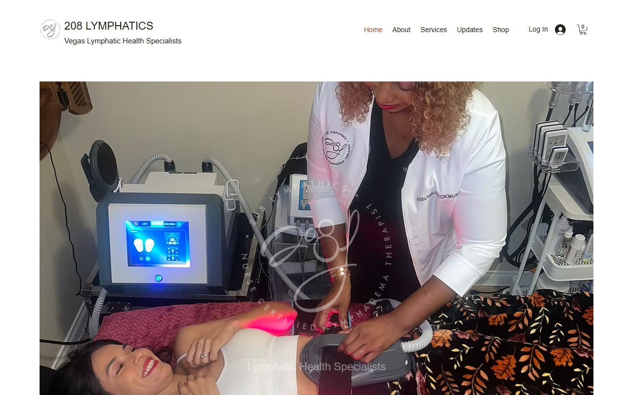 208lymphatics.com screenshot
