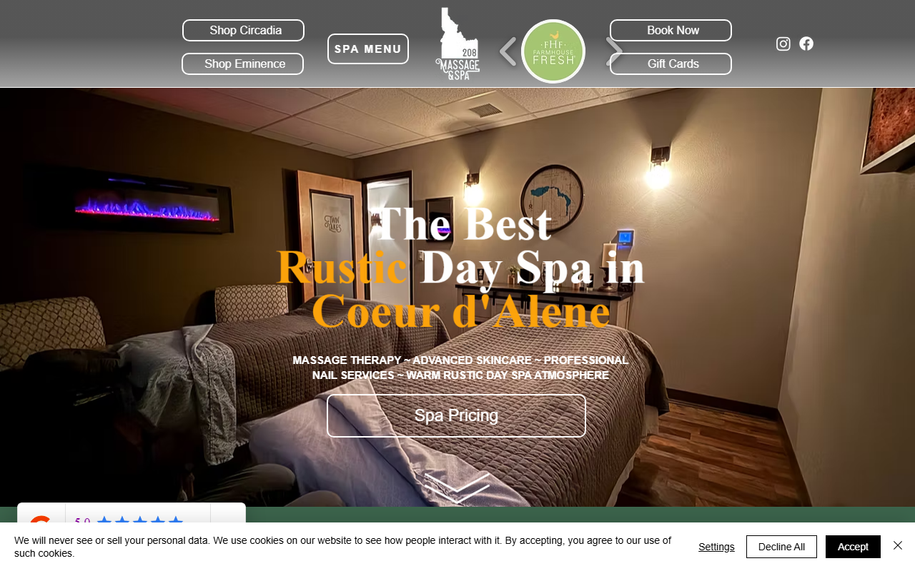 208massage.com screenshot