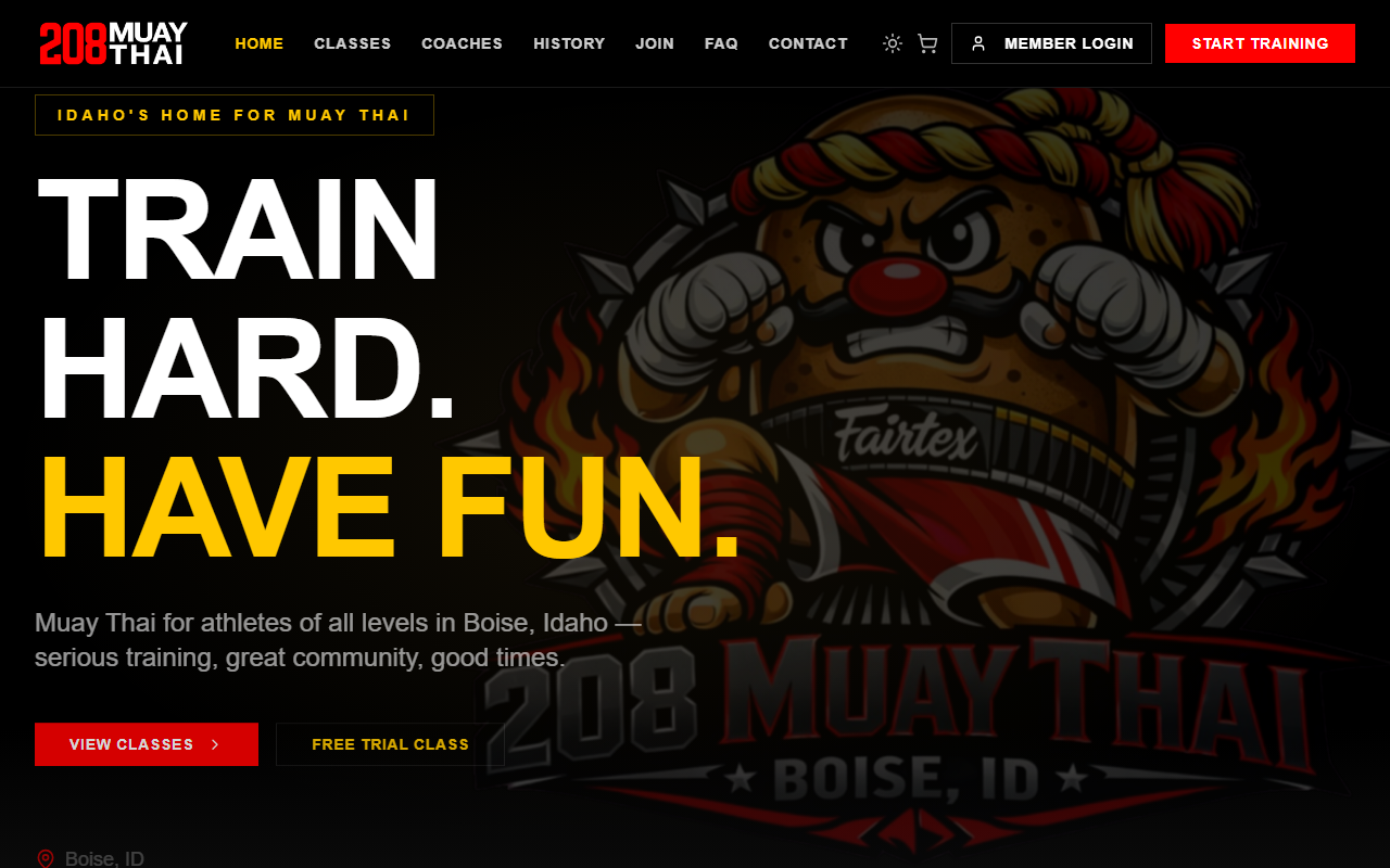 208muaythai.com screenshot