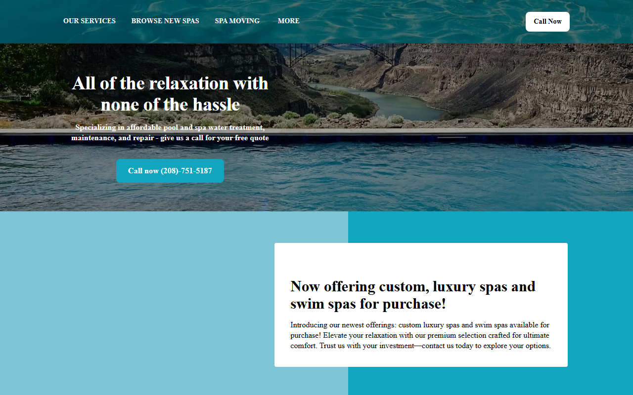 208poolandspa.com screenshot
