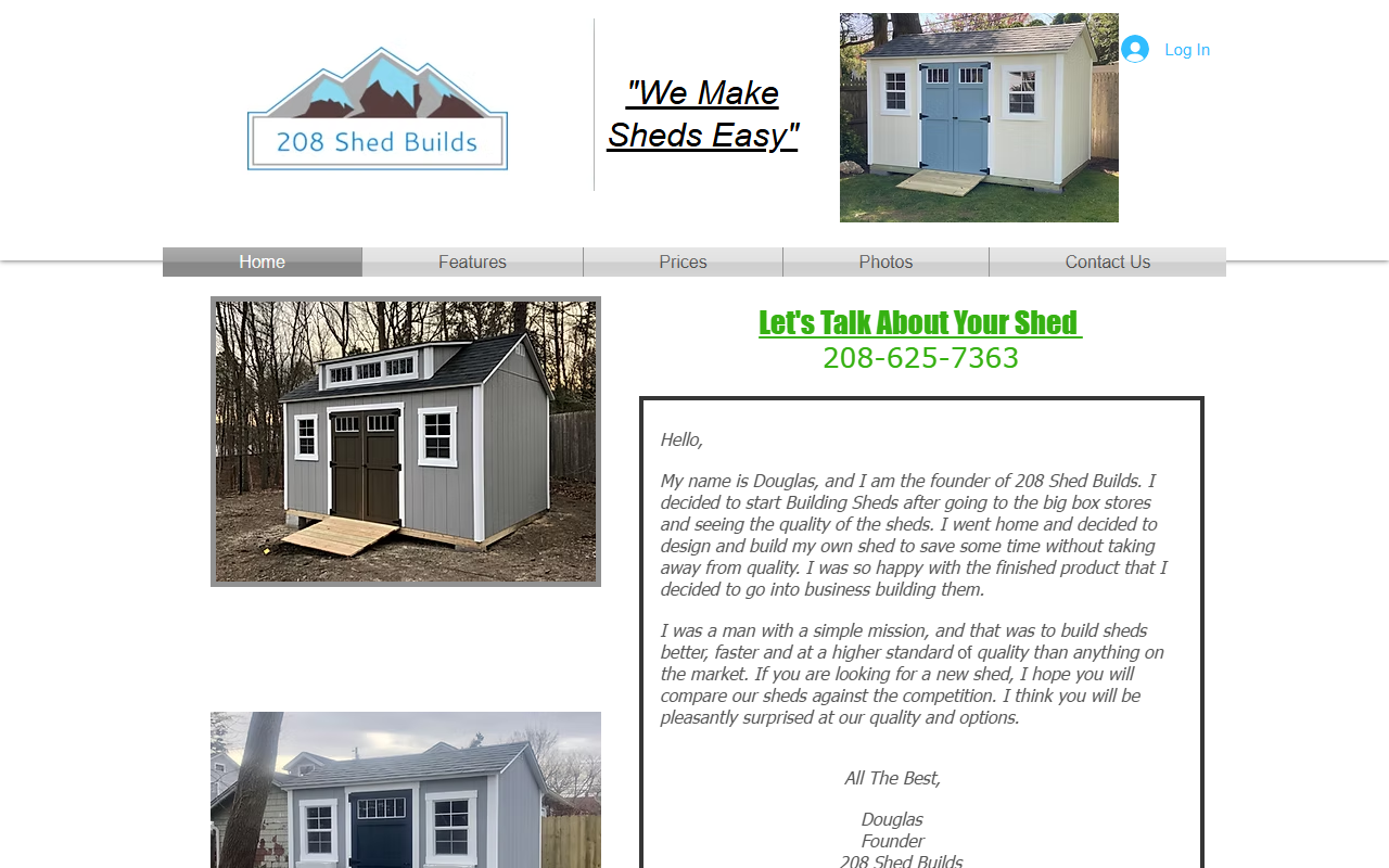 208shedbuilds.com screenshot