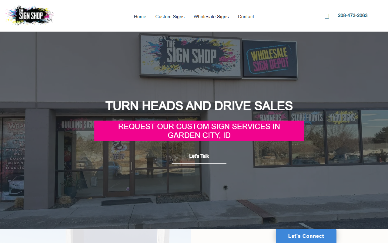 208signshop.com screenshot