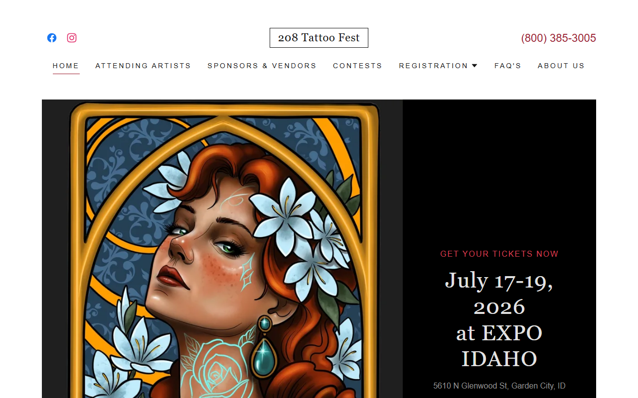 208tattoofest.com screenshot